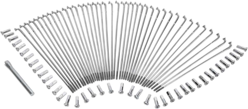 Drag Specialties - Drag Specialties Stainless Steel 9 3/4in. Spoke Set for Drop Center Rim - 21in. - W16-0518SS