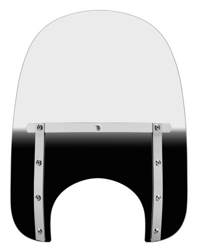 Memphis Shades - Memphis Shades Memphis Slim Windshield (9in. Cutout) - 17in. - Gradient Black - MEM4221