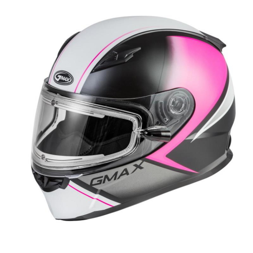 G-Max - G-Max FF49S Hail Womens Helmet with Electric Shield - G4491345 - Matte Black/Pink/White - Medium