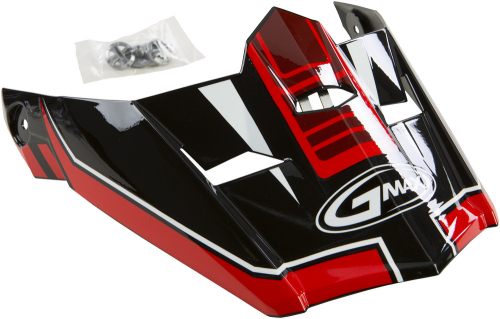 G-Max - G-Max Visor for MX46 Uncle Helmet - Md-2XL - Black/Red - G046820