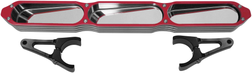 ModQuad - ModQuad Bezel Billet 3-Panel Mirror - Red - MIR-BEZ-RD