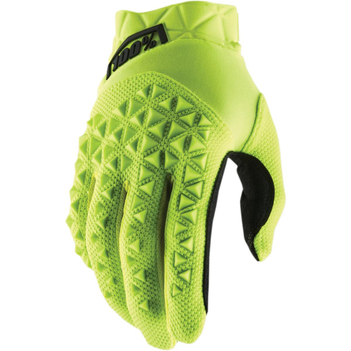 100% - 100% Airmatic Youth Gloves - 10012-014-07 - Fluorescent Yellow/Black - X-Large