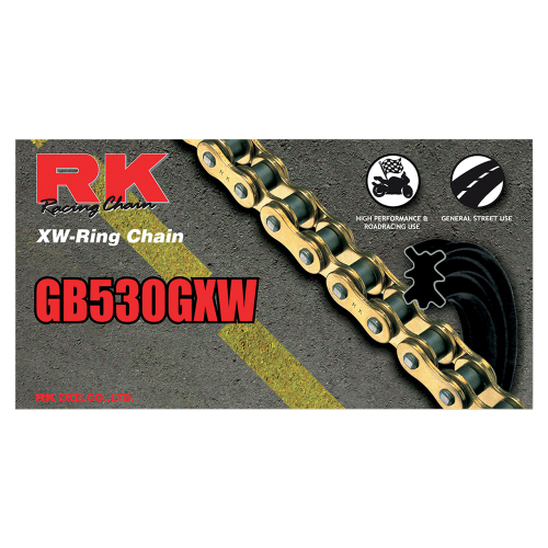 RK - RK 530 GXW GB XW-Ring Chain - 160 Links - Gold - GB530GXW160