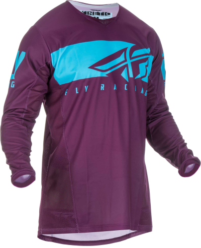 Fly Racing - Fly Racing Kinetic Shield Jersey - 372-4292X - Port/Blue - 2XL