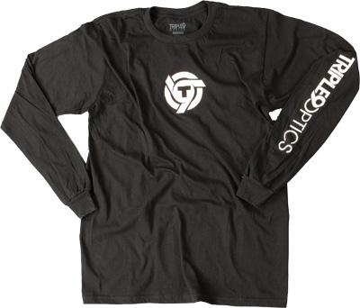Triple 9 Optics - Triple 9 Optics Logo Long Sleeve Shirt - 37-2710S - Black - Small