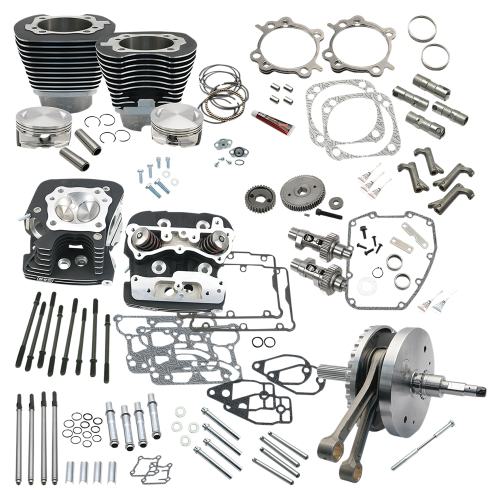 S&S Cycle - S&S Cycle 124in. Hot Set Up Kits with Heads - 900-0569