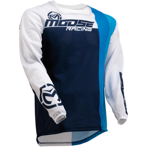 Moose Racing - Moose Racing Sahara Jersey - 2910-5673 - Navy/White - Medium