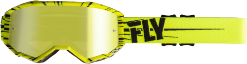 Fly Racing - Fly Racing Zone Youth Goggles - 37-5162 - Hi-Vis Yellow/Black / Gold Mirror/Smoke Lens - OSFM