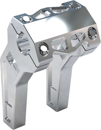 LA Choppers - LA Choppers 1.25in. Pullback Riser Kit - 6in. - Raw Aluminum - LA-7481-06R