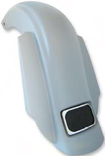 Paul Yaffe Originals - Paul Yaffe Originals Chupa Rear Fender w/ Smooth Fillers for Drag Specialties 2.71in Saddlebags - Black L.P. Frame - CRFDRAG14SMB