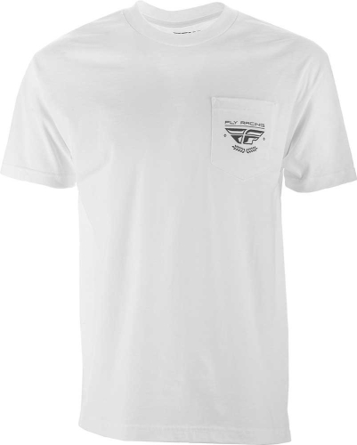 Fly Racing - Fly Racing Pocket T-Shirt  - 352-10342X - White - 2XL