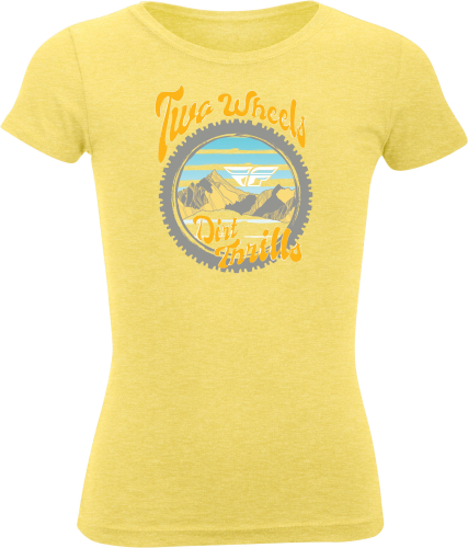 Fly Racing - Fly Racing Fly Girls Dirt Thrills T-Shirt - 352-1203YM - Yellow - Medium