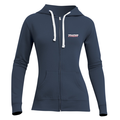Thor - Thor Halo Womens Zip Up Hoodie - 3051-1187 - Navy - Small