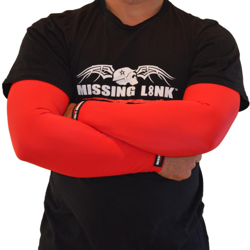 Missing Link - Missing Link Armpro Sleeves - APRDM - Solid Red - Medium