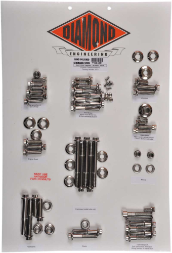 Diamond Engineering - Diamond Engineering 12-Point Custom Transformation II Kit - Polished Stainless Steel - PB643S