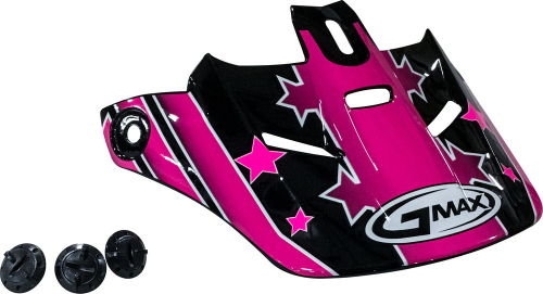 G-Max - G-Max Visor for GM46Y Youth Helmet - S/Star Black/Pink - G046122