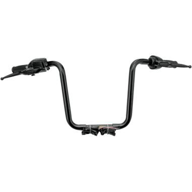 Paughco - Paughco 1-1/4in. Preassembled Standard Ape Hanger Handlebar Kit - 14in. - Black - 183020