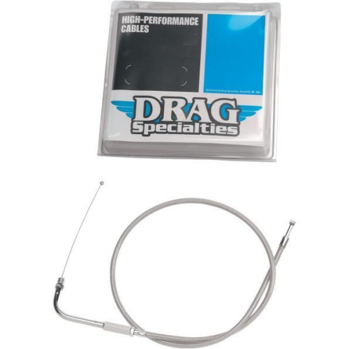Drag Specialties - Drag Specialties Alternative Length Braided Idle Cable - 20in. - 5342120