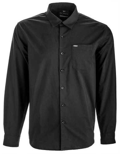 Fly Racing - Fly Racing Long Sleeve Button Up Shirt  - 352-6200M - Black - Medium
