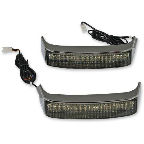 Custom Dynamics - Custom Dynamics Saddlebag Lights for H-D OE Saddlebags - Gloss Black Finish - Smoke Lens - CD-SBSEQ-BCM-BS