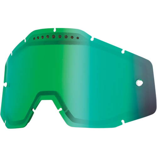 100% - 100% Dual Vented Lens for Racecraft/Accuri Goggles - Mirror Green - 51006-005-02