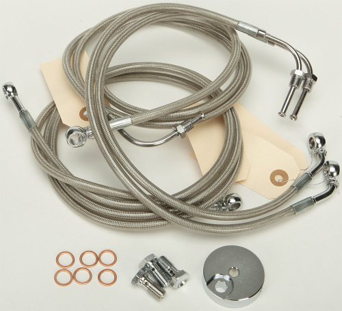 HardDrive - HardDrive Steel Braided Brakeline Kit - +6in. Length - HD-0402