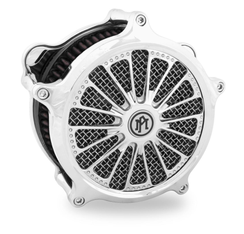 Performance Machine - Performance Machine Domino Universal Super Gas Air Cleaner Faceplate - Chrome - 0206-2010DOM-CH