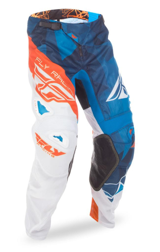 Fly Racing - Fly Racing Kinetic Mesh Pants - 371-33128 - Crux Blue/White/Orange - 28