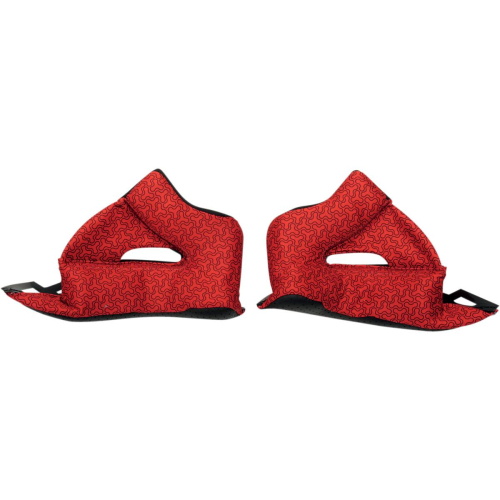 Icon - Icon Cheek Pads for Variant Helmet - Techstar Red -  LG (30mm) - 0134-1414