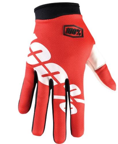 100% - 100% iTrack Gloves - 10002-003-10 - Fire Red - Small