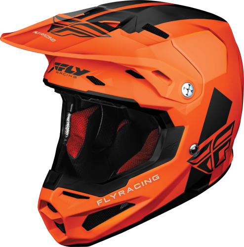 Fly Racing - Fly Racing Formula Origin Cold Weather Helmet with AIS - 73-4409-6 - Orange - Medium