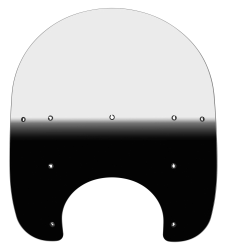 Memphis Shades - Memphis Shades OEM Replacement Windshield - 15in. - Gradient Black - MEP6121