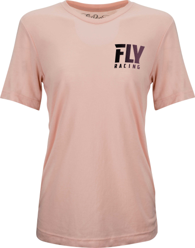 Fly Racing - Fly Racing Boyfriend Womens T-Shirt - 356-0447X - Peach - X-Large