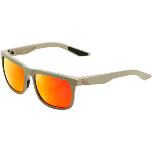 100% - 100% Blake Sunglasses - 61029-104-43 - Tan/Orange lens