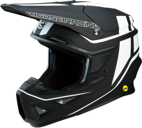 Moose Racing - Moose Racing F.I. Sesson Helmet - 0110-5724 - Black/White - X-Small