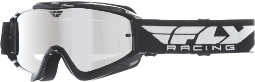 Fly Racing - Fly Racing Zone Youth Goggles (2017) - 37-3026 - Black/White/Chrome/Smoke Lens