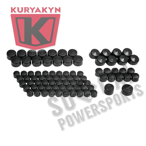 Kuryakyn - Kuryakyn Kool Kaps Gloss Black Covers Kit - 2452