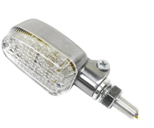 K&S Technologies - K&S Technologies Polished Aluminum Marker LED Lights - Oblong with Clear Lens - Two Wire - 26-8304