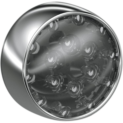 Kuryakyn - Kuryakyn Panacea Rear Turn Signal Insert - Bullet style - Chrome Bezel/Smoke Lens - 5431