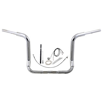 Fat Baggers, Inc. - Fat Baggers, Inc. 1-1/2in. EZ Install Round Top Handlebar Kit - Chrome - 819414