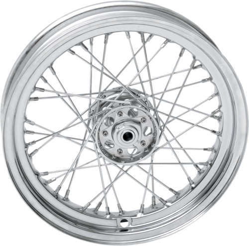 Drag Specialties - Drag Specialties Laced Chrome 40 Spoke 16x3 Front Wheel - 0203-0419