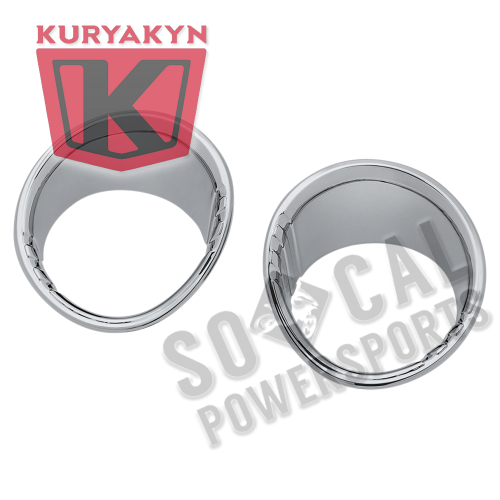 Kuryakyn - Kuryakyn Tri-Line Fuel and Voltage Gauge Bezel - Chrome - 6922
