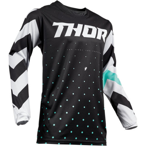 Thor - Thor Pulse Stunner Youth Jersey - 2912-1667 - Black/White - Large