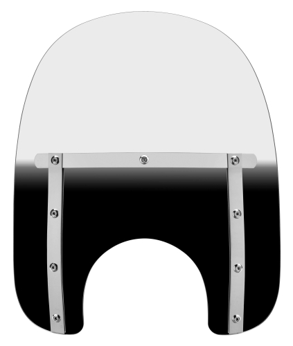 Memphis Shades - Memphis Shades Memphis Slim Windshield (7in. Cutout) - 15in. - Gradient Black - MEM4111