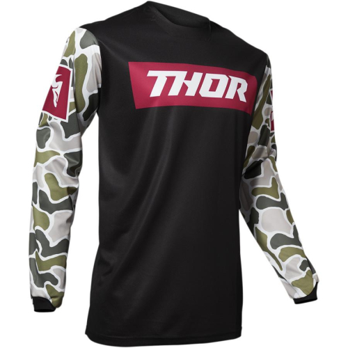 Thor - Thor Pulse Fire Jersey - 2910-5813 - Black/Maroon - Medium