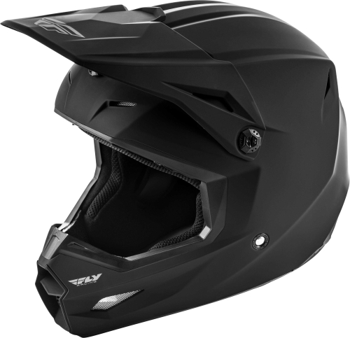 Fly Racing - Fly Racing Elite Solid Youth Helmet - 73-8610-1 - Matte Black - Small