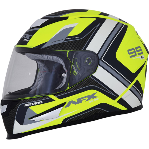 AFX - AFX FX-99 Graphics Helmet - 0101-11172 - Matte Yellow/White - Medium
