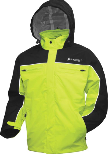 Frogg Toggs - Frogg Toggs Pilot Frogg Cruiser Jacket - PFC63132-148XL - Hi-Vis Green/Black - X-Large