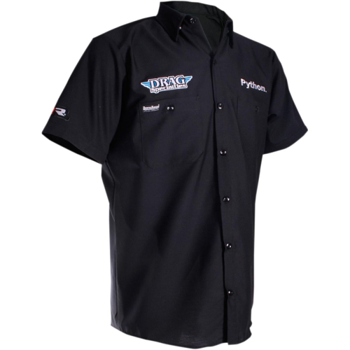 Throttle Threads - Throttle Threads Drag Specialties Short-Sleeve Shop Shirt - DRG26S24BKXR - Black - X-Large