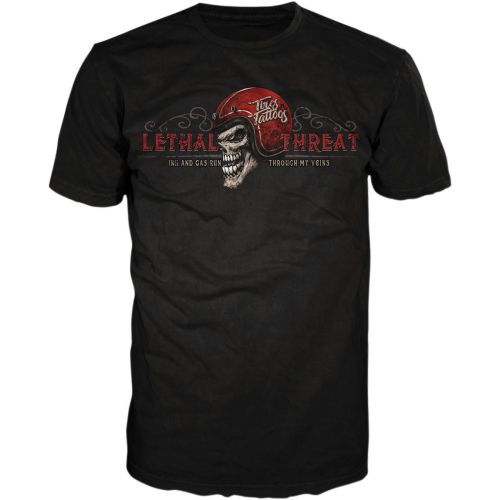 Lethal Threat - Lethal Threat Tires N Tattoos T-Shirt - LT20538XL - Black - X-Large